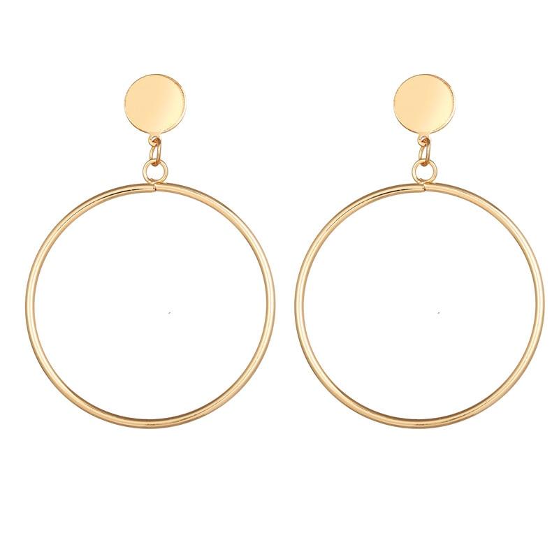 New Luxury Elegant Geometric Shell Dangle Earrings For Women In Round Small Drop Design