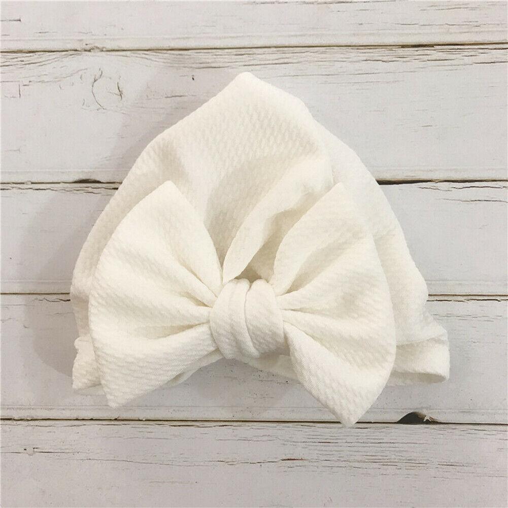 Elegant Winter Autumn Baby Girls Hat Big Bow Cotton Wool Knitted Thick Warm Baby Hat For Girls