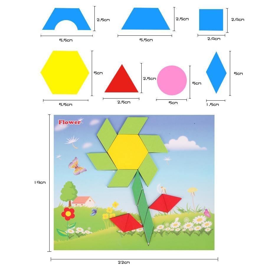 250pcs Wooden Geometric Clever Board Puzzle 3D Board Toy Baby Early Educational Learning Toys for Children Game (Multicolor)