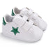 Newborn Shoes Star First Walkers Kids Toddlers Lace Up PU Leather Soft Soles Sneakers 0-18 Months