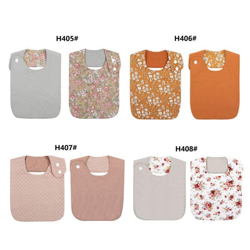 Floral Vintage Newborn Double Side Bibs Boys Girls Waterproof Linen Cotton Saliva Towel