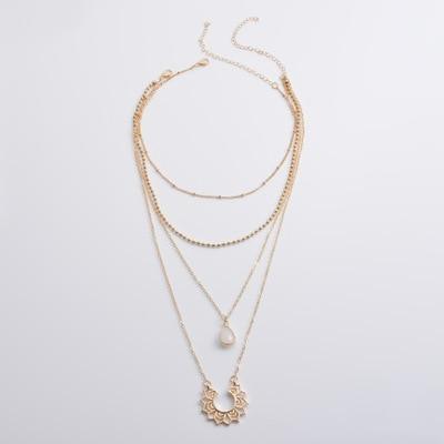 Multilayer Necklaces For Women Jewelry Gold Colors  Trendy High Quality Metals Geometric