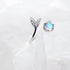 Real 925 Sterling Silver Cute Tail Moonstone Great Personality Adjustable Ring Luxury Jewelry For Women Party Elegant Accessories