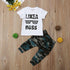 Baby Hip Hop Short Sleeve Summer Toddler Infant Like A Boss Letter Tops T-shirt  and Pants Outfits 2Pcs Ste For Boys