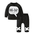 Newborn Baby Boy Clothes Set Long Sleeve Letter Like A Boss T-shirt , Pants Infant Clothing Set For Baby