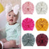 Handamde Elegant Baby Hats for Girls Big Bow Turban Hat Newborn  Baby Beanie Cap Solid Color Style