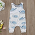 Newborn Baby Summer Clothing Sleeveless Whales Print Romper Jumpsuit Sun suit Playsuits For Boys