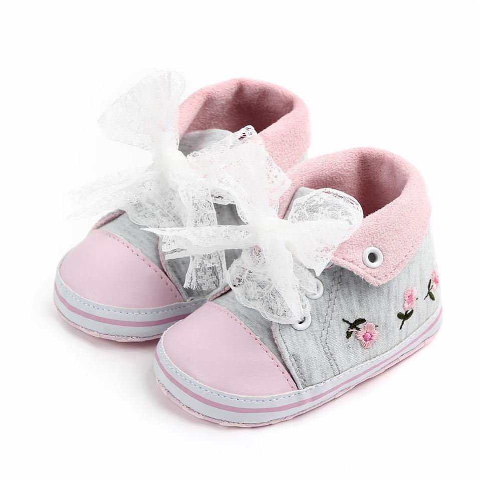 Baby Girl Shoes White Lace Soft Shoe Prewalker Walking Toddler Kids Shoes First Walker