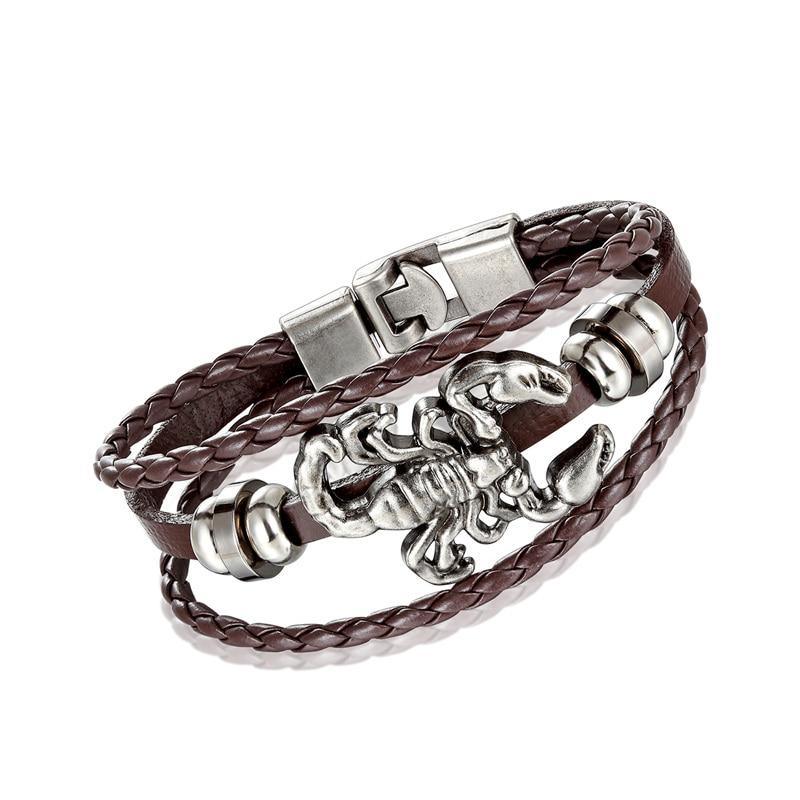 Trendy Modern Jewelry Leather Bracelet Men Braided Multilayer Anchor Bracelets Ladies Rope Chain for Male Jewelry Classic Style