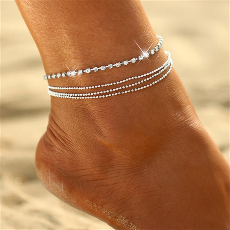 Luxury Modern Bohemian Butterfly Anklets For Woman,Vintage Handmade Tassel Beads Ankle Bracelet