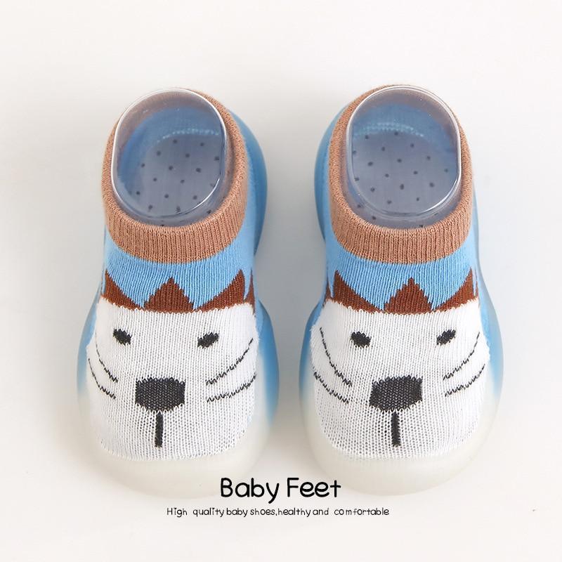 Baby Shoes First Shoes Toddler First Walkers Boy Soft Sole Rubber Outdoor Baby Shoes Cute Animal Baby Anti-slip Booties