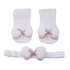 Luxury Modern Big Stretch Hair Band Crown Flower Slip Soft Cotton Socks Two-Piece Kids Children's Headwear For Girls