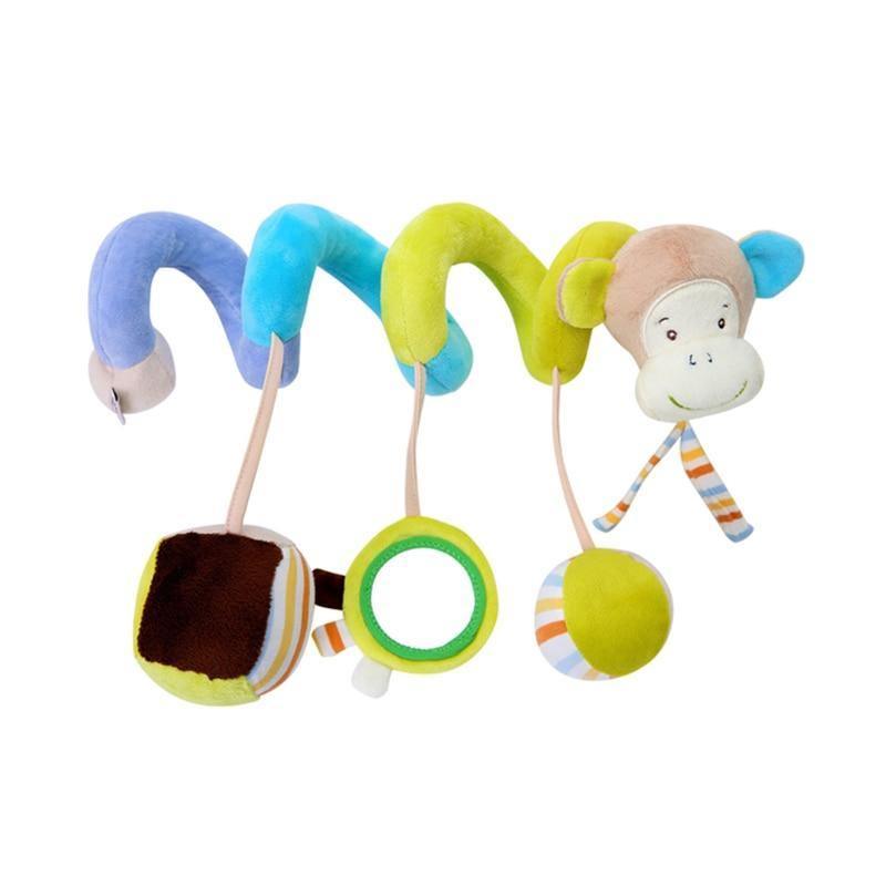 Modern Rattles Mobile Bed Baby Toys Cute Crib Stroller Spiral Newborn Educational Cartoon Animals Rattle Toy For Kids