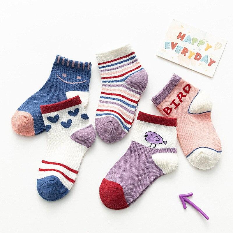 5Pairs Newborn Cotton infant Anti-slip floor socks for Boys/Girls Cute Cartoon animal Baby Toddler Socks For Baby and Kids