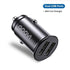 Mini Black Universal Car Charger 2.4A Dual USB Fast Charging Mobile Phone Car Charge GPS For Smartphones