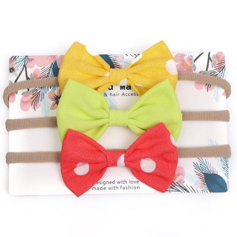 Cute Bow Baby Headband for Girl Nylon Head Bands Turban Newborn Headbands Hairbands for Kids Baby Hair Accessories For Baby