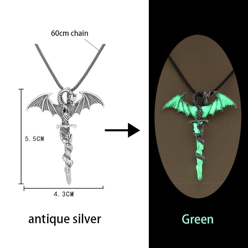 Epic Luminous Glowing Arrow Pendant Necklace Elegant Knight Spear Necklace Amazing Glow In The Dark Pike Necklace Luxury For Women Men Halloween Gift