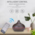 550ml Aromatherapy Essential Oil Diffuser Wood Grain Remote Control Ultrasonic Air Humidifier Cool Mister with 7 Color LED Light Baby Bedroom, Waterless Auto Shut-Off, 7 Colors Lights Changing