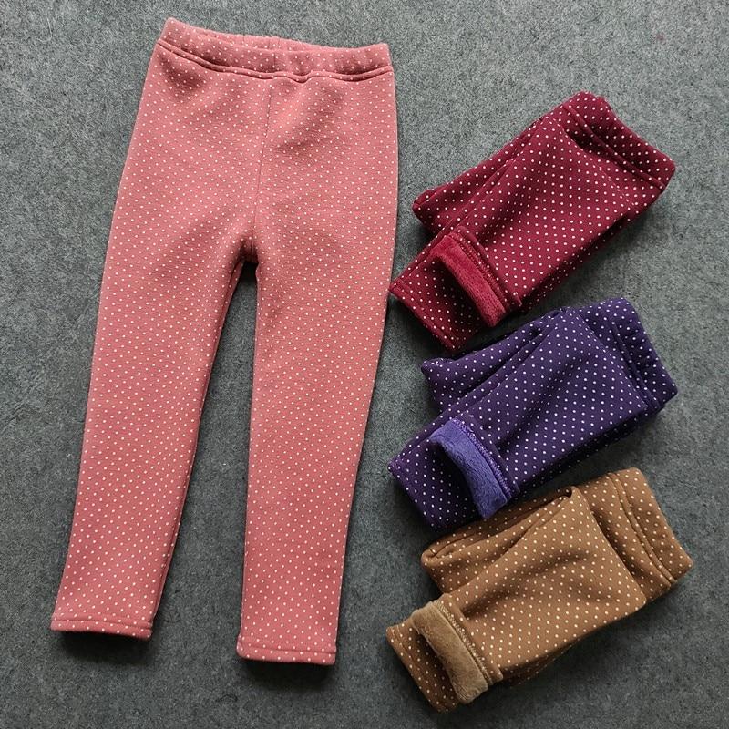 Kids Pants Small Dot Plus Girls Leggings Children's Girl Cotton Stretch Trousers Children Clothing