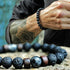 Lava Stone Men Wrist  Bracelet Natural Moonstone Bead Tibetan  Chakra Diffuser Bracelets For Men Jewelry Cool Gifts