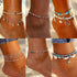 Handamde Luxury Bohemian Beads Anklets for Women Colorful Stone Crystal Shell Anklet Bracelet For Leg Jewellery