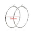 Big Circle Gold and Silver Luxury Woman 40mm 60mm 70mm 80mm Exaggerate Big Smooth Circle Hoop Earrings In Elegant Style