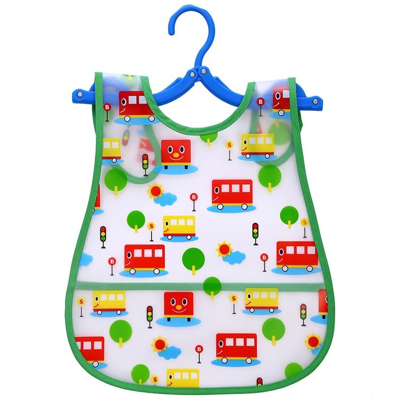 Fashion Printed Adjustable Animal Plastic Waterproof Lunch Feeding Bibs Feeding Cloth for Children In Modern Design