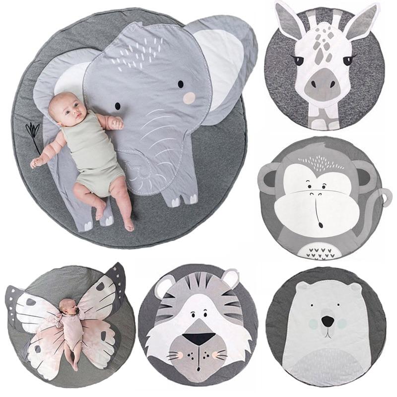 Baby Play Mat Pad Cotton Newborn Infant Crawling Animal Play mat Round Carpet Floor Rug Kids Children Room Carpet For Sleeping