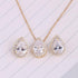 Modern Water Drop Cubic Zirconia Elegant Wedding Jewelry Sets Inlay Luxury Amazing Crystal Bridal Jewelry Set