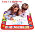 1-6 Years Children Kids Baby Drawing  Educational Water Mat Drawing Painting Toddler Board/ Charpet With Magic Water Pen Gift 45.5 X 29cm (White)