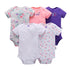 5PCS/SET Baby Bodysuit Newborn Clothes Short Sleeve Cotton Unisex Body Clothing Pajams for Kids