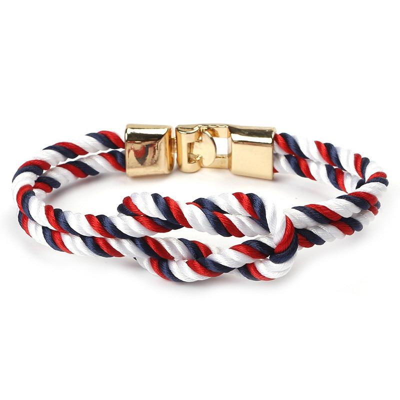 Modern Elegant Multi-Layer Concentric New Knot Braided Nylon Rope Men Anchor Amazing Bracelet Charm Couple Bracelets For Women Navy Jewelry Friendship