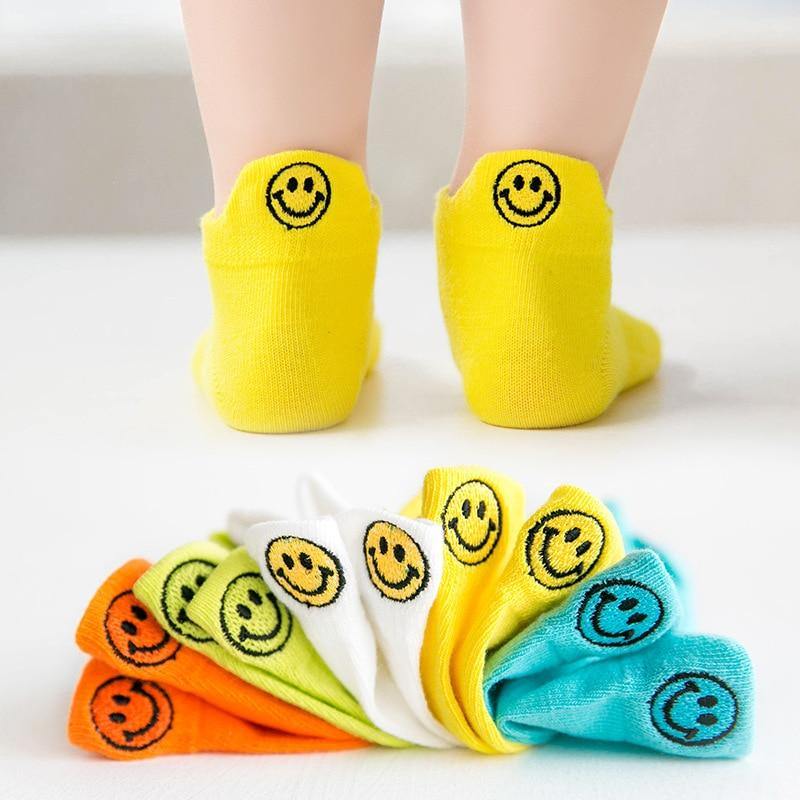 5Pairs Cartoon Embroider Multicolor Summer Spring Newborn Boy Kids Baby Girls Breathable Socks For Kids