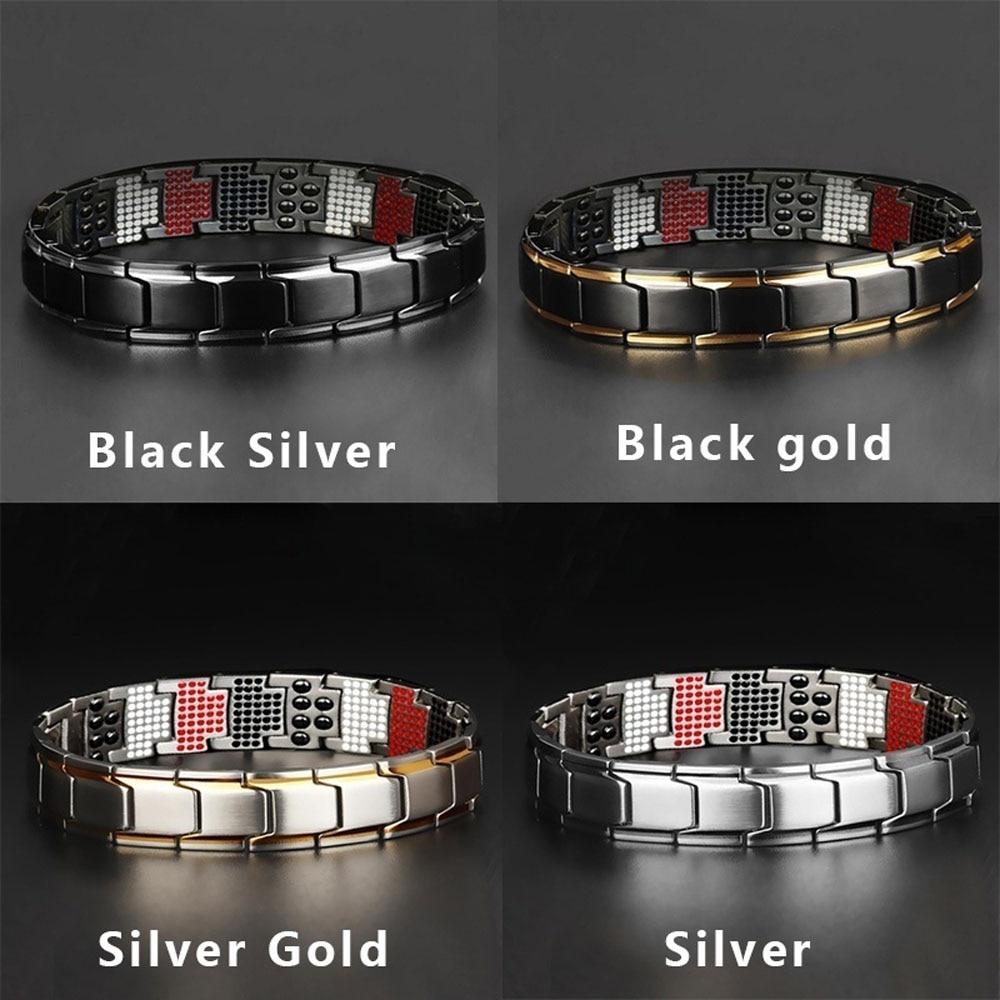 New Modern Fashion For Men Strength Therapy Bracelet Health Energy Bio Magnetic Male Gift Adjustable