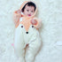 Elegant Baby Clothes Rompers Jumpsuits Newborn Cartoon Little Bee Rabbit Ears Zipper Clothes Cotton Jackets For Kids