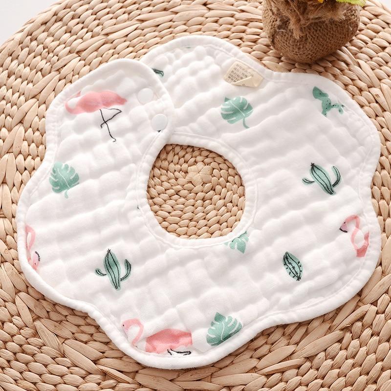 Unisex 360 Degree Rotation 8 Layers Gauze For Baby Kids Burp Cloth For Newborn Infant Saliva Towel