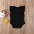 Newborn Baby Girl Clothes Ruffled Sleeveless Bodysuit Solid Playsuit Jumpsuit Outfits For Girls