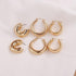 New Minimalist Gold Metal Large Circle Geometric Round Big Hoop Earrings for Women and Girl In Wedding Party Jewelry Style