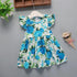 Baby Summer New Children Female Cotton A-Line Dress Kids Clothes Floral Princess Tutu Dresses For Girls