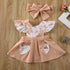 Trend New Designer Infant Baby Girl Clothes Flower Ruffle Princess Dress Sundress Outfit For Birthday With Big Bow