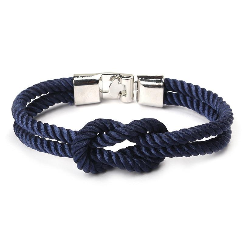 Modern Elegant Multi-Layer Concentric New Knot Braided Nylon Rope Men Anchor Amazing Bracelet Charm Couple Bracelets For Women Navy Jewelry Friendship