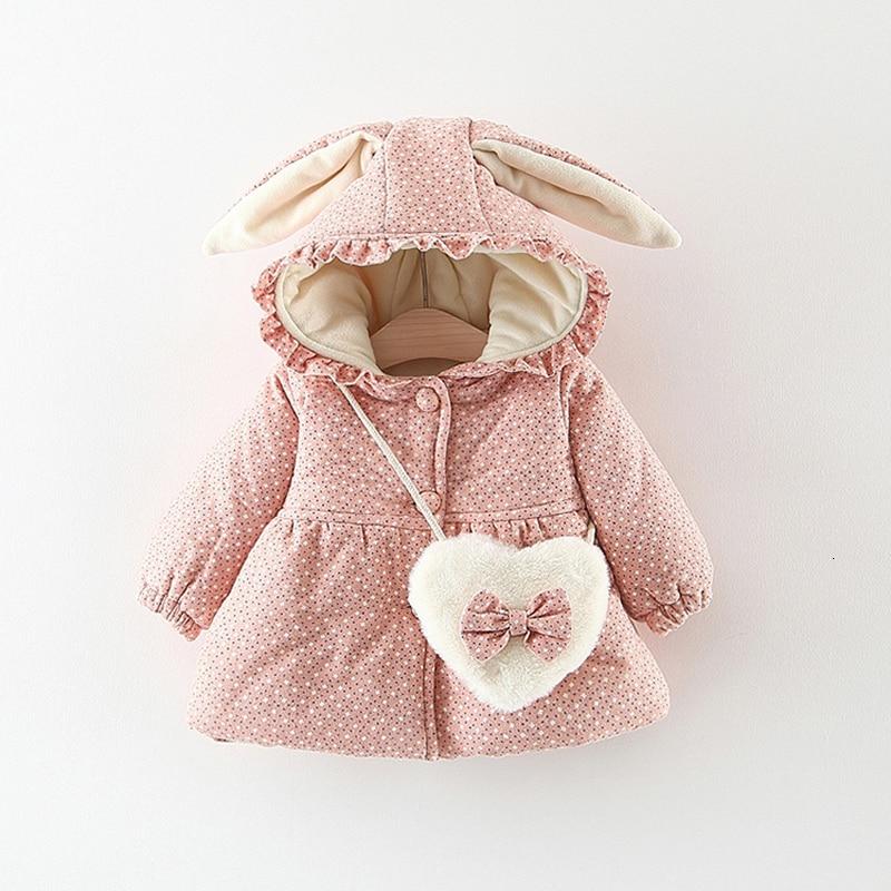 Newborn Baby Girl Clothes Floral Hooded Cotton-padded Jacket Outerwear For Girls