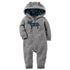 Modern High Quality Newborn Infant Baby Clothes Fleece Jumpsuit Boys Romper Hooded Jumpsuit Bear For Kids