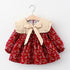 Toddler  Baby Girls  Dress Autumn Long Sleeve Kids Bow Princess Collar Dresses Costume