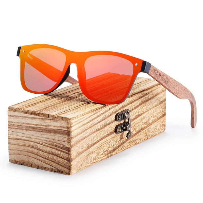 Polarized Black Walnut Wood Sunglasses Men Square Women Sun Glasses UV400 Oculos Gafas Oculos de sol masculino