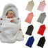 Warm Baby Blanket Knitted Newborn Swaddle Wrap Soft Footmuff Cotton Envelope For Stroller Accessories Blanket Bag