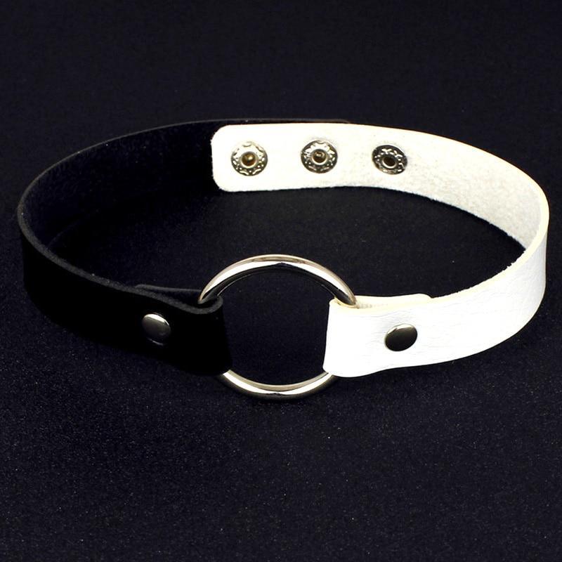 New Fashion Women Men Cool Punk Goth  Heart-Shape Leather Collar Choker Necklace Jewelry Accessories