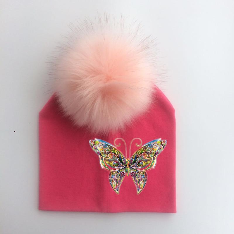 Fashion Baby Cap With Butterfly Toddlers Infant Bonnet Baby Hat For Boys and Girls Travel Hat Cap