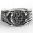 New Trendy Hip Hop Rock Punk Nordic Mythological Story Viking Compass Silvery Ring Luxury Personality Rings for Men and Women