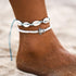 Handmade Bohemian Colorful Crystal Seed Beads Shell Anklets for Women Foot Leg Jewelry